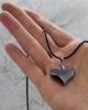 Heart of Protection - Hand-Carved Elite Shungite Heart Necklace Chain Necklaces