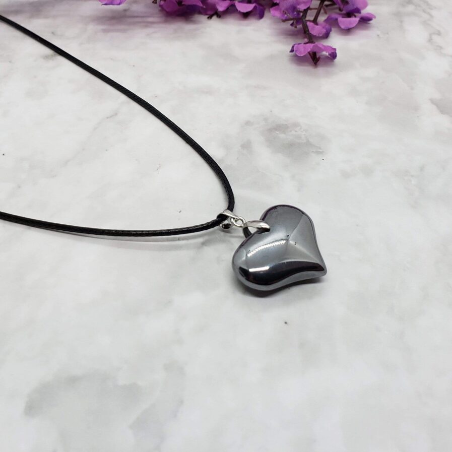Heart of Protection - Hand-Carved Elite Shungite Heart Necklace Chain Necklaces