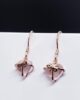 Drops of Love - Rose Quartz heart earrings Earrings Pink