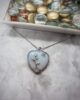 Opal Blooming Heart Pendant Necklace