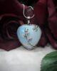Opal Blooming Heart Pendant Necklace