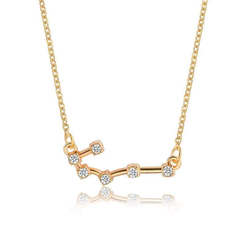 Zodiac Constellation Necklace - Celestial Jewelry Necklace Cancer / Gold