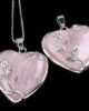 Blooming Heart - Natural Rose Quartz Heart Necklace Necklaces