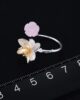Lithe Lotus - Rose Quartz Ring Rings Resizable / Pink
