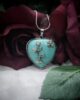 Turquoise Blooming Heart Pendant Stones
