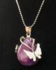 Amethyst Butterfly Necklace Stones