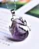 Amethyst Butterfly Necklace Stones Amethyst