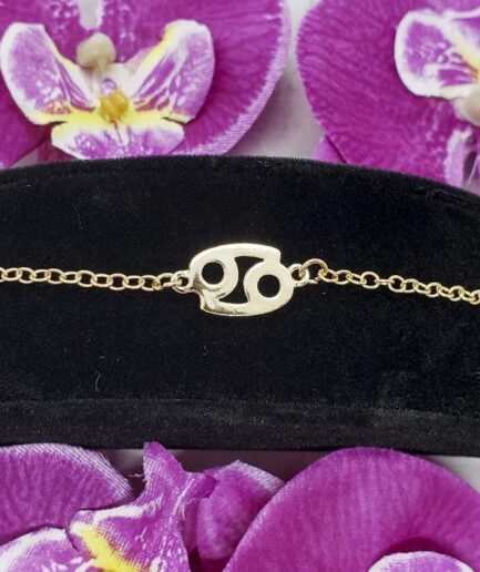 Cancer Zodiac Sign Bracelet - Gold or Silver Charm Bracelets