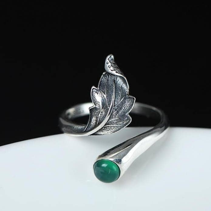 Flyleaf Official Store Rings Resizable / Green Flourishing Grandior