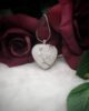 Clear Quartz Blooming Heart Pendant Necklace
