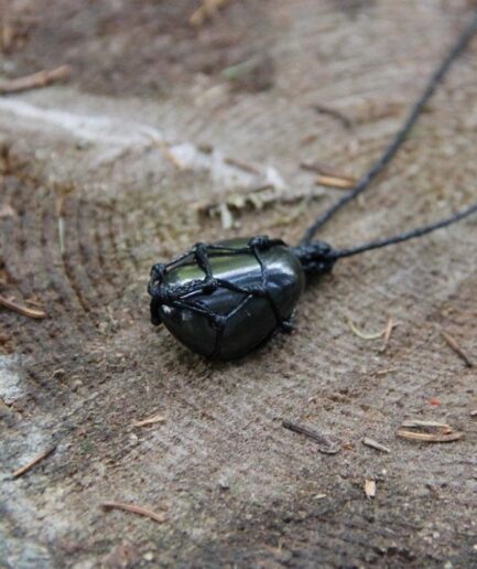 Roots of Protection - Shungite Macrame Necklace Pendant Necklaces A1