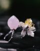 Lithe Lotus - Rose Quartz Ring Rings Resizable / Pink
